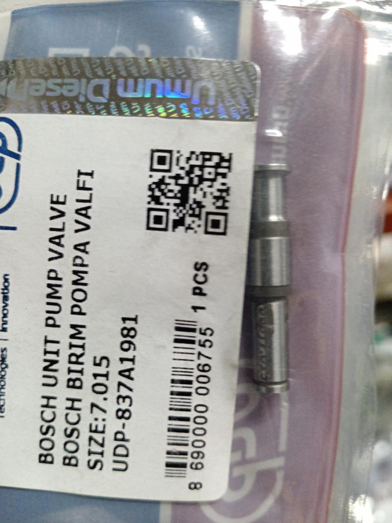 Клапан форсунки PDE Umum Diesel  7.015 мм 837A1981