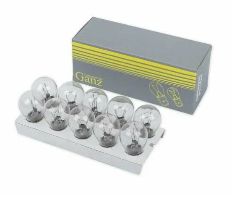 Лампа накаливания 2х контактная стоп / габарит  P21 / 12V GANZ GIP06035